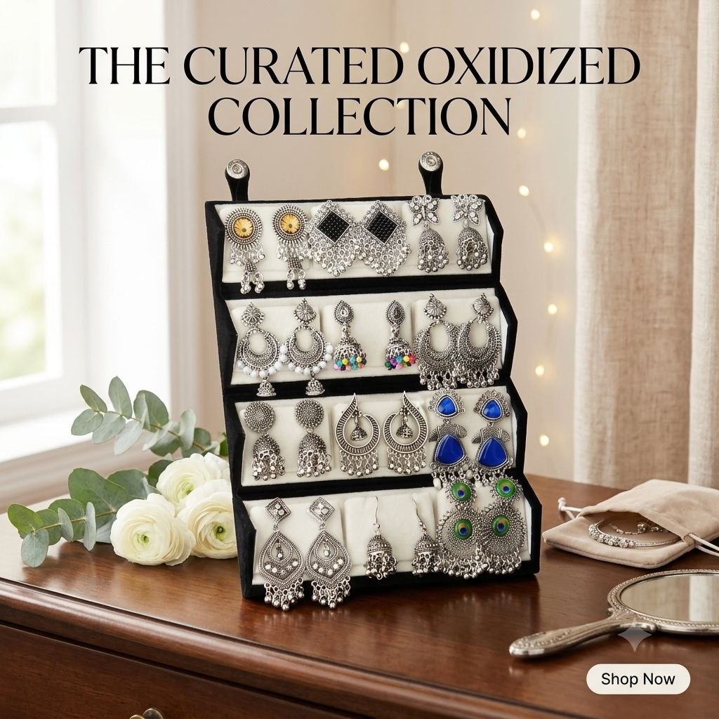Velvet 12 Pair Earring Organizer Box