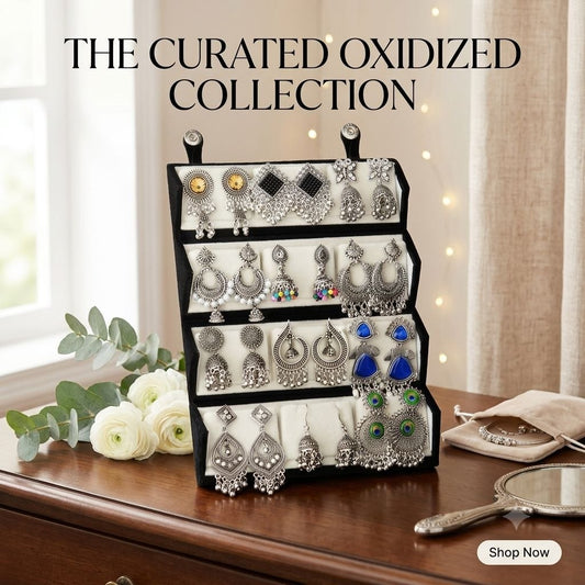 Velvet 12 Pair Earring Organizer Box