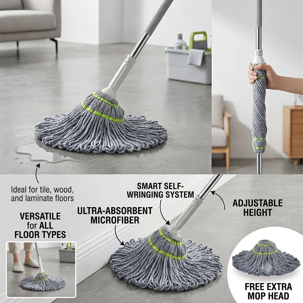 Microfiber Twist Mop for Floor Cleaning
