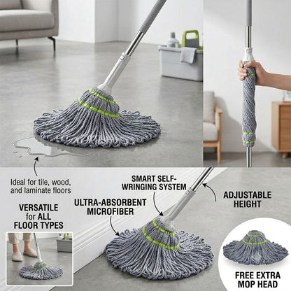 Microfiber Twist Mop for Floor Cleaning